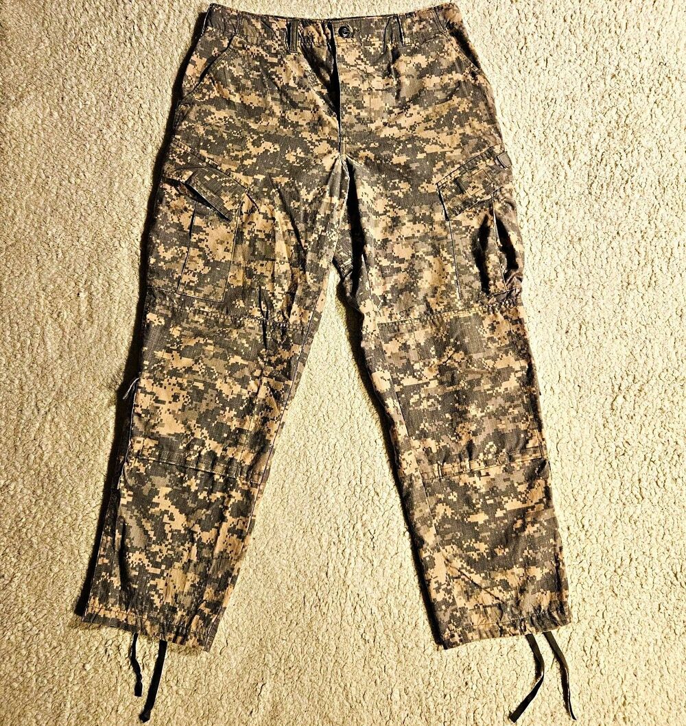 US Military Camo Cargo Pants Mens M Flame Resistant FR ACU Digital Regular UCP